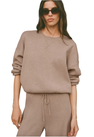 a woman wearing Z Supply Sweaters Take It Easy - Ash