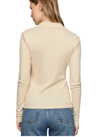 a woman wearing a Z Supply Tully Button Up Top - Antique White
