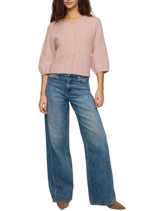 a woman wearing a Z Supply Valor Soft Blush Cardigan