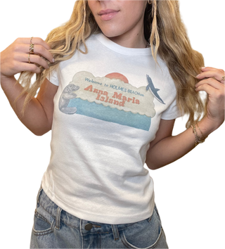 Welcome to Holmes Beach AnnaBPaints Fitted Tee