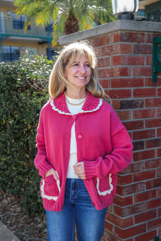 Scallop Collar Cardigan