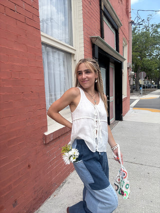 Laura Tie Front Top