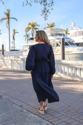 In the Navy Midi Dress