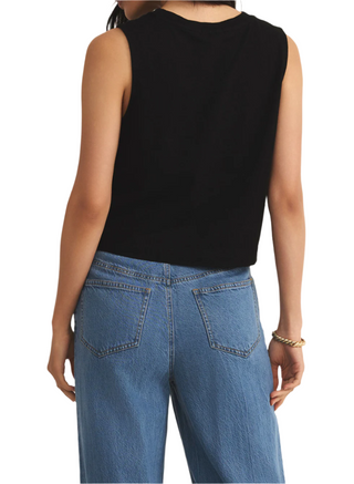 Z Supply Sloane Jersey Muscle Tank True Black