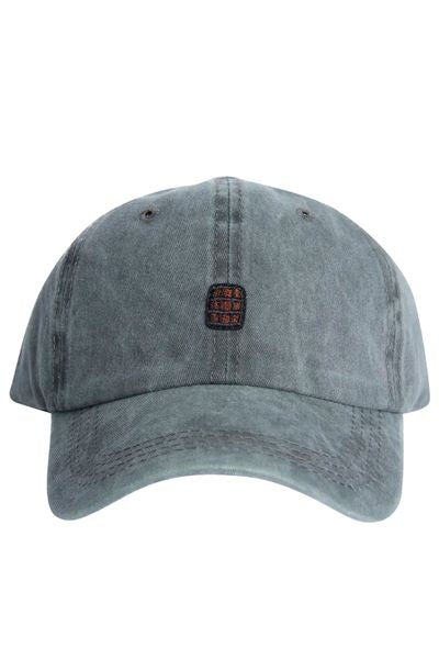 Bourbon Barrel Hat  Canvas hat featuring a sewn bourbon barrel patch. One size fits all. Washed green color.   