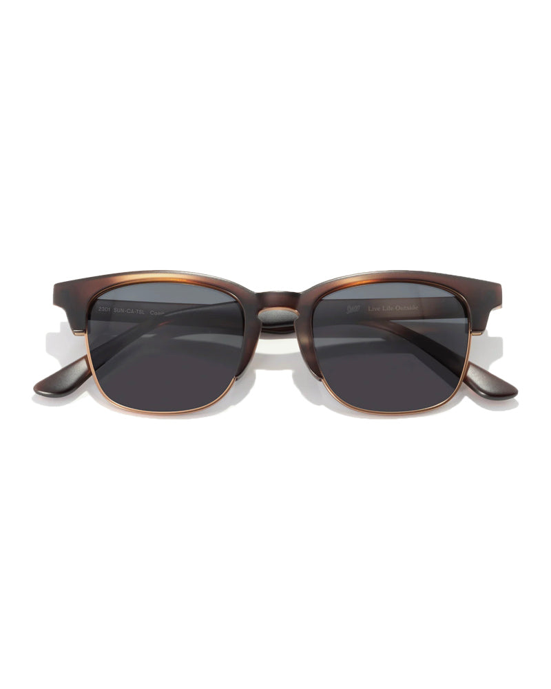 Sunski Cambria Sunglasses - Whiskey Tortoise Slate  Polarized Lenses. SuperLight Recycled Frames. All-Day Comfortable Fit.