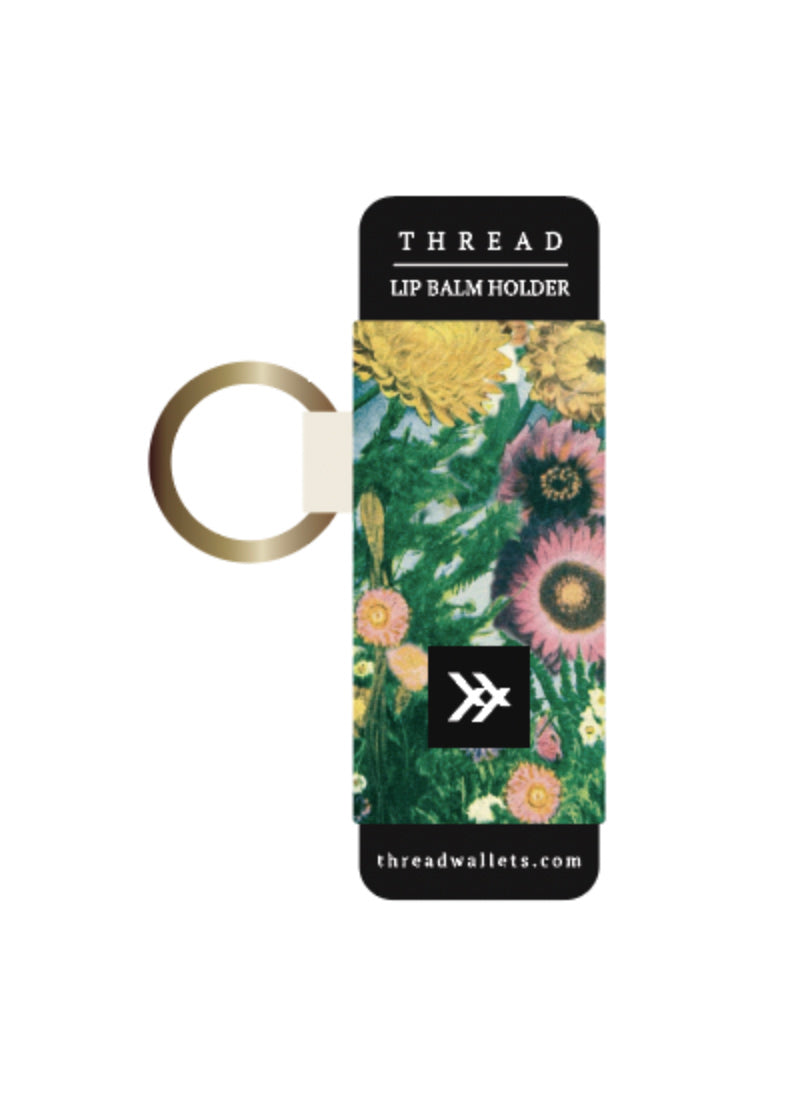 Claudia Lip Balm Holder  You asked, we answered! Introducing the Thread Wallets Lip Balm Holder, the perfect companion to your keychain.  • Signature tight-knit elastic  • Attach to keys with keyring  • Slim profile