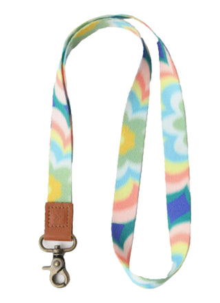 Daisy Haze Neck Lanyard  Take on the world in style with our Neck Lanyard–the perfect sidekick to carry your keys, Thread® essentials, and more. Keep track of your stuff and express yourself with our convenient and cool lanyards.  • Polyester strap, genuine leather loop and metal clasp   • Quality Metal clasp