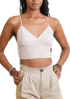 Daisy Trim Bralette in Beige  I'm sure we will all agree that this is the cutest Daisy Trim Bralette in Beige.  65% Cotton 35% Rayon