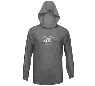 UPF 50 Long-Sleeve Hoodie Salt Tolerant Performance Shirt - Grey