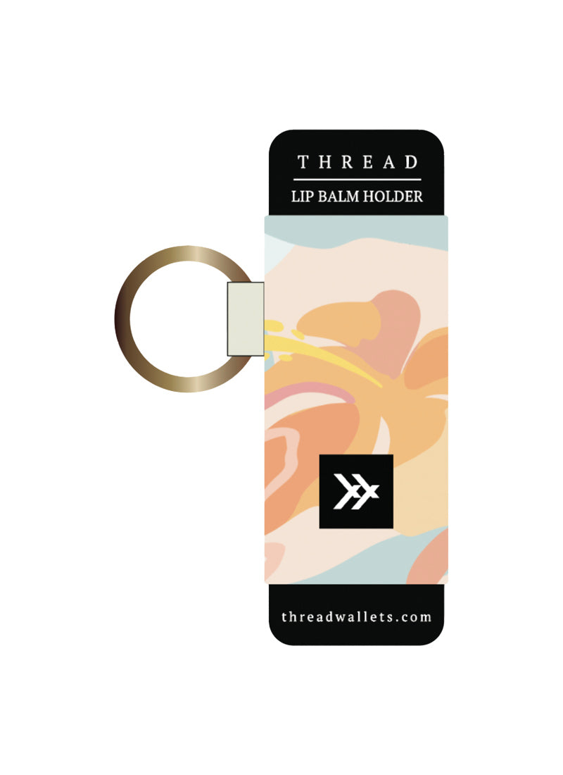 Ke Iki Lip Balm Holder  You asked, we answered! Introducing the Thread Wallets Lip Balm Holder, the perfect companion to your keychain.  • Signature tight-knit elastic  • Attach to keys with keyring  • Slim profile