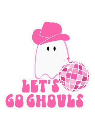 Lets Go Ghouls Halloween Sticker  These stickers are perfect for water bottles, laptop cases, phone cases, planners, notebooks, etc!  Sticker size: About 3x3 inches