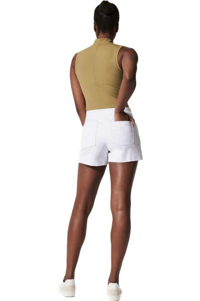 Spanx On-the-Go 6” Shorts Women's L White Ultimate Opacity Technology New