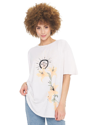 Rise With The Sun Oversized Tee  This Tee features our signature oversized fit and super soft 100% cotton jersey fabric. 