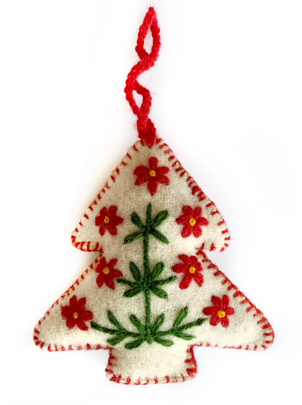 a beautiful hand sewn and decorated christmas tree ornament.  made by Ornaments 4 orphans benefitting orphans.